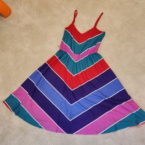 Vintage 1970s color block Lanz Originals dress